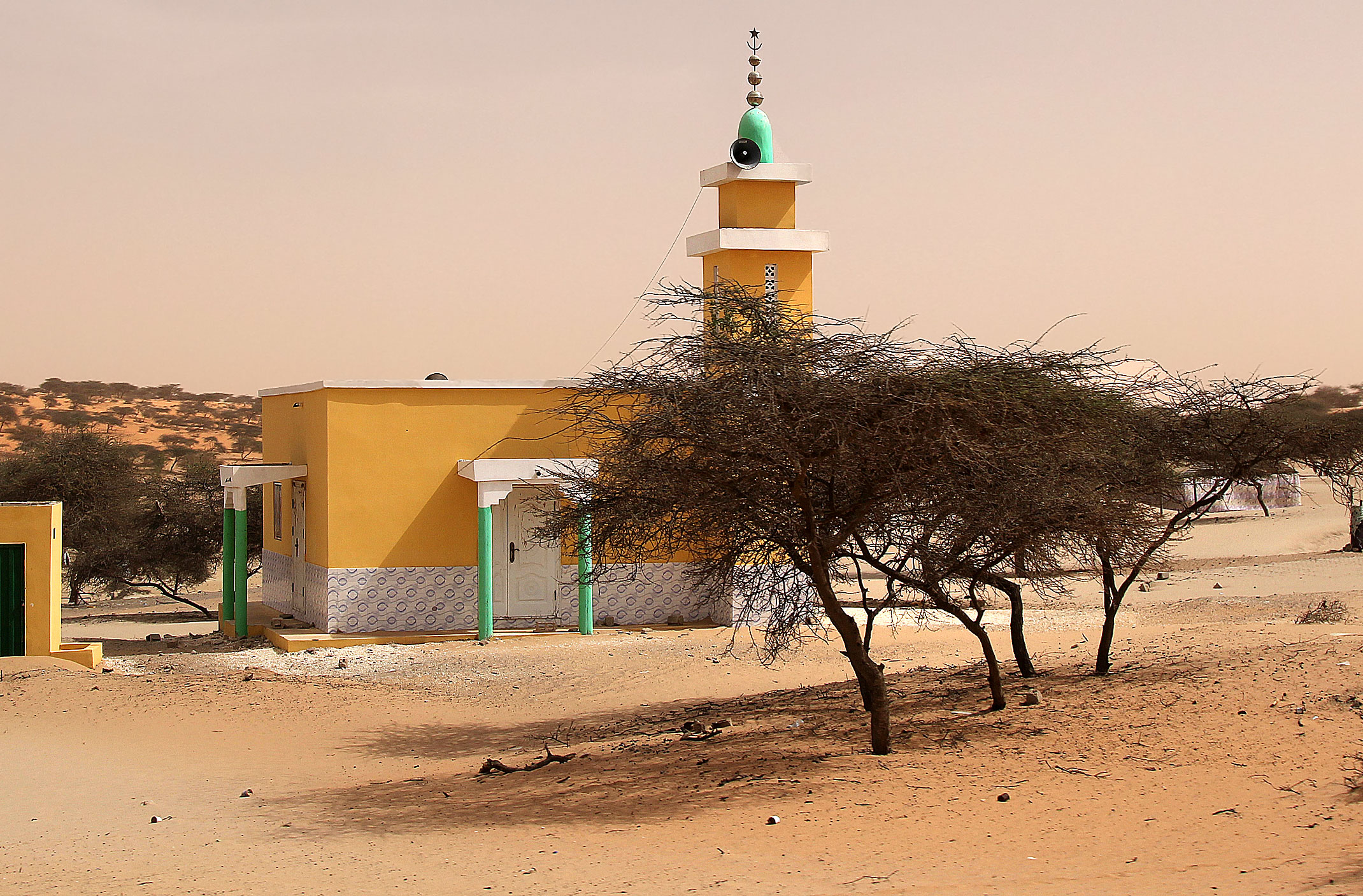 Mauretania.Meczet w wiosce