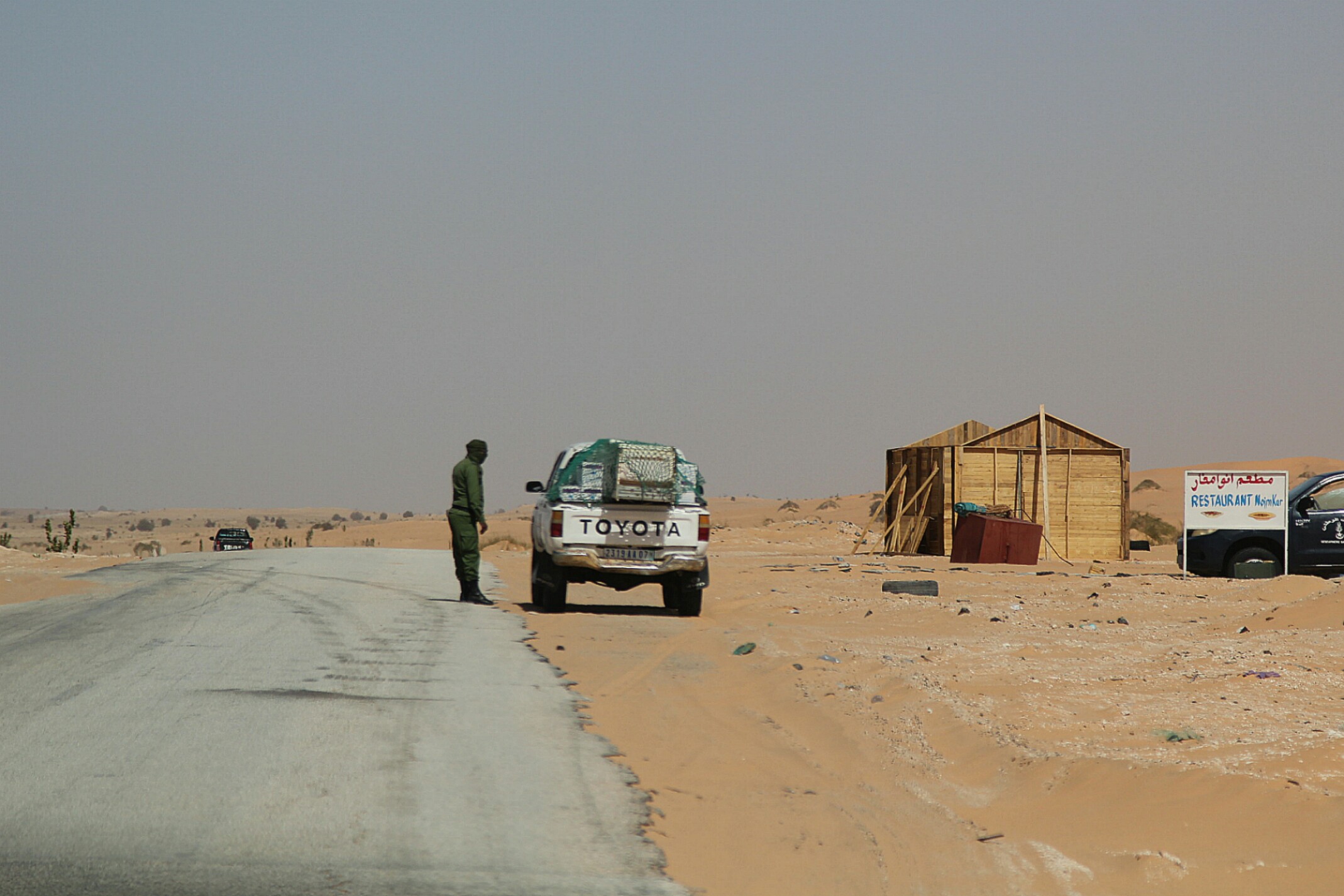 Mauretania.Kontrola drogowa