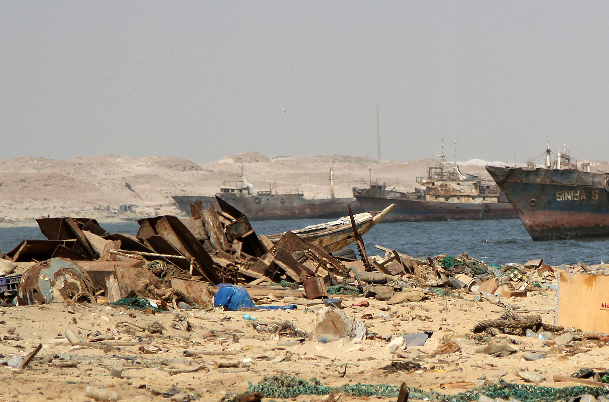 Mauretania.Zatoka wraków,zwana również cmentarzyskiem wraków.Nouadhibou