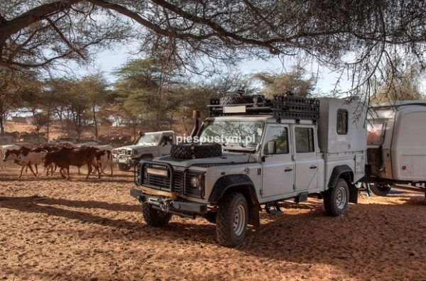 Land Rover Defender 130  w Tamorte Bukari - Blog podróżniczy - PIES PUSTYNI